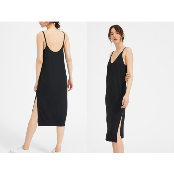 Everlane | The Japanese GoWeave Slip Dress | Black | Sz 2 | NWOT - Picture 1 of 7